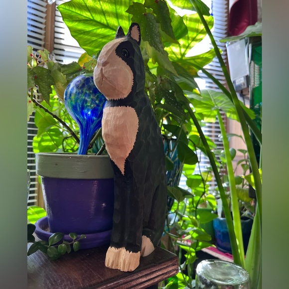 Collectible Carvings hand carved and painted made in the Philippines wooden cat - Picture 15 of 16